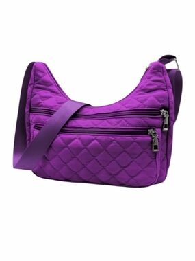 Quilted Violet Purple Shoulder Bag New